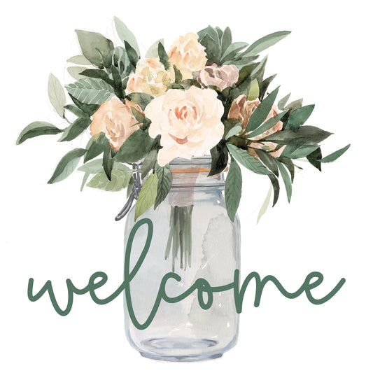 Welcome Flowers Canvas Print