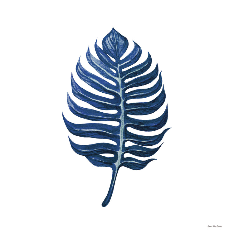 Watercolor Blue Leaf I