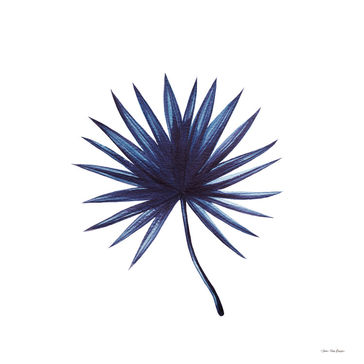 Watercolor Blue Leaf II