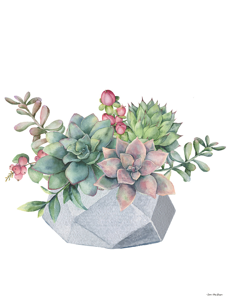 Watercolor Succulents