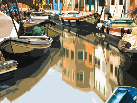 Burano Boats Canvas Print
