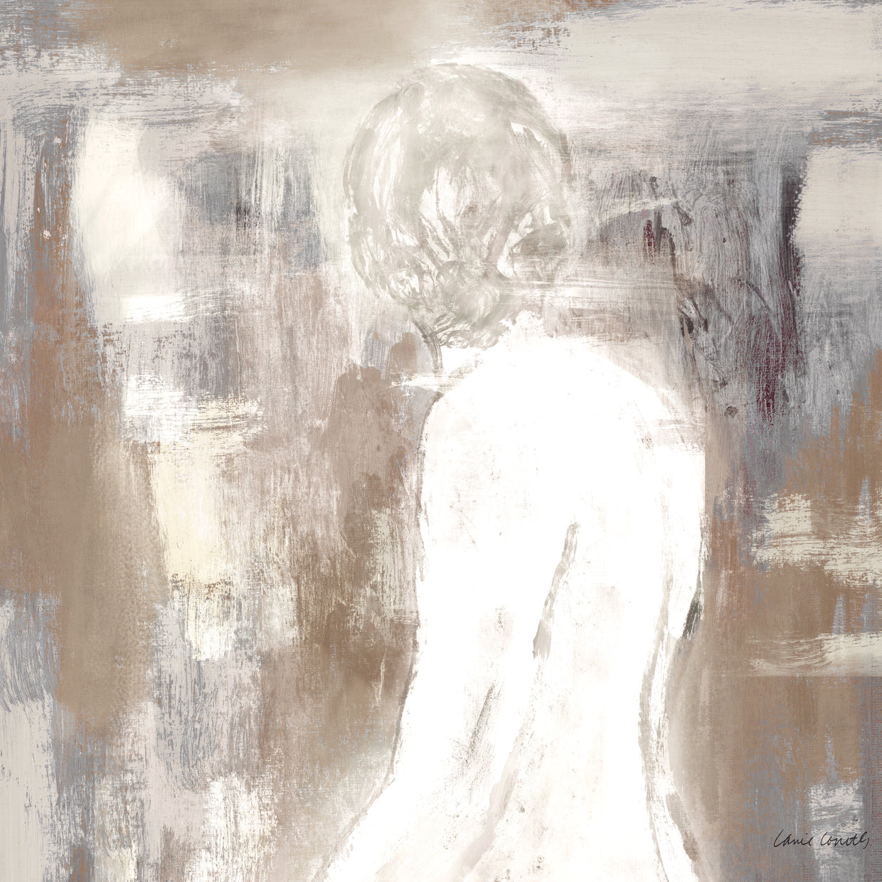 Neutral Figure on Abstract Square II