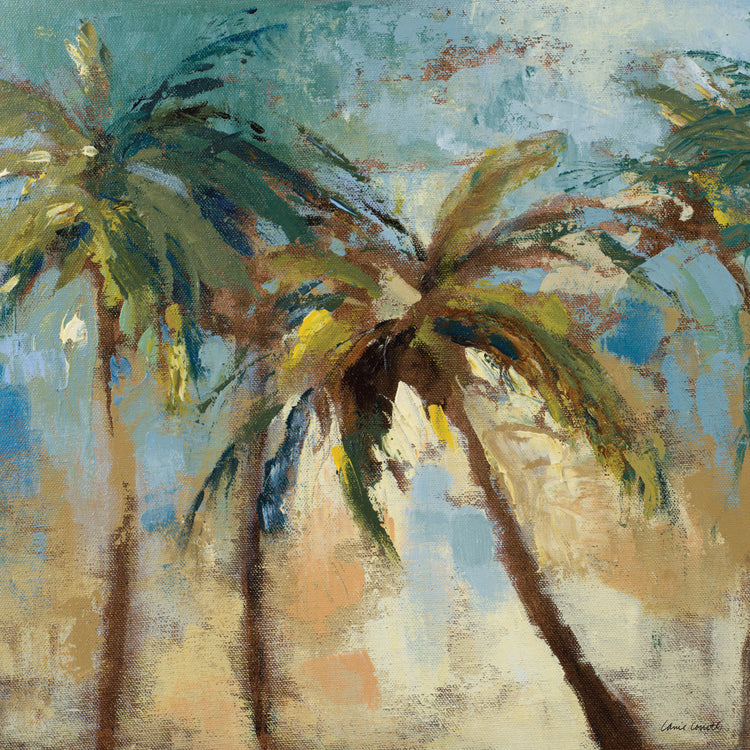 Island Morning Palms Square I Lienzo