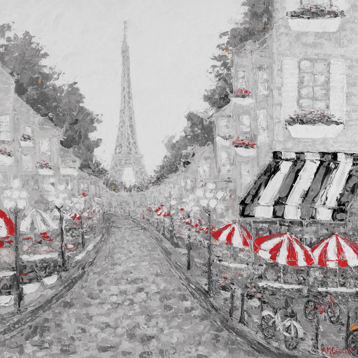 Splash Of Red In Paris I