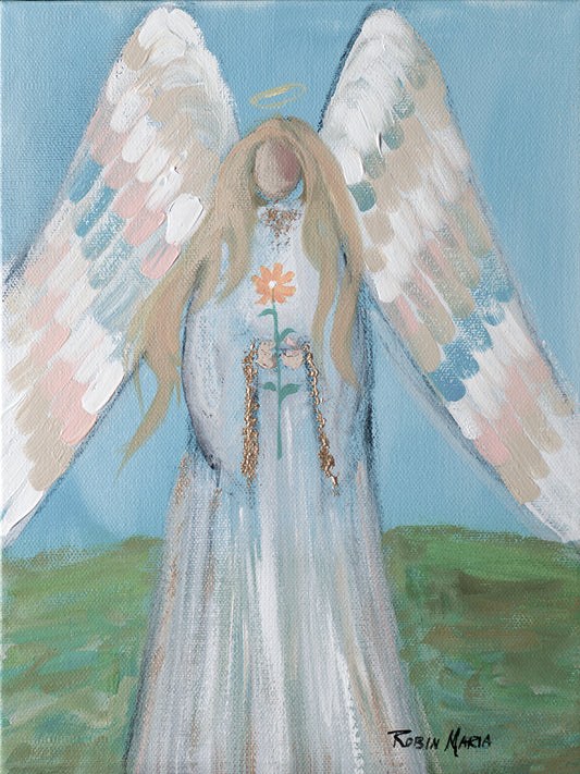 Angel In Spring Canvas Print