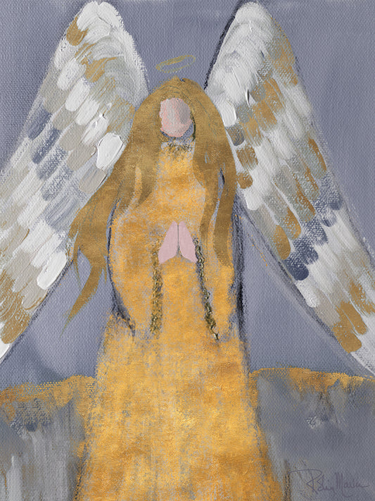 Gold And Silver Angel Canvas Print