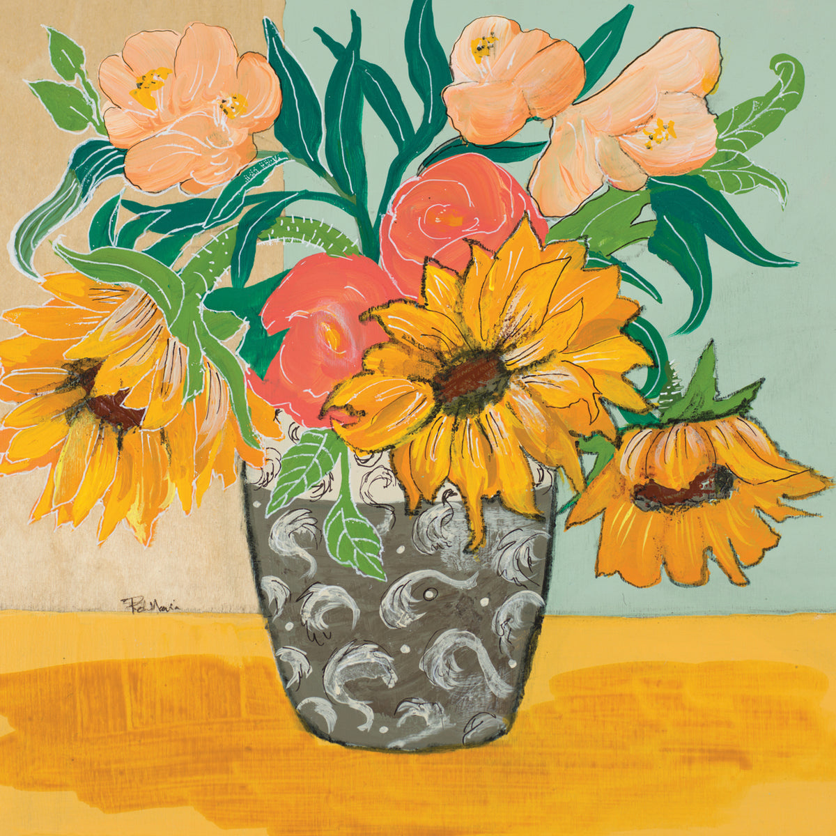 Summertime Vase Wall Art by Robin Maria | Fine Art Canvas