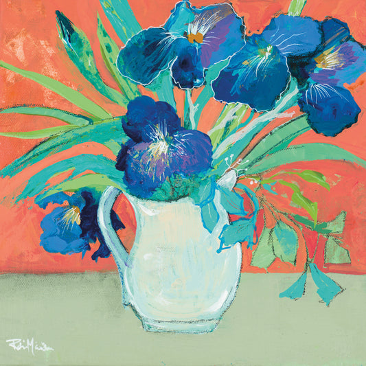 Blue Springtime Vase Canvas Print
