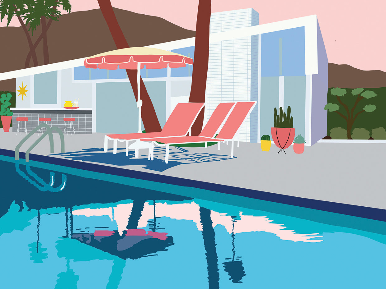 Pool Lounge Pink Chairs