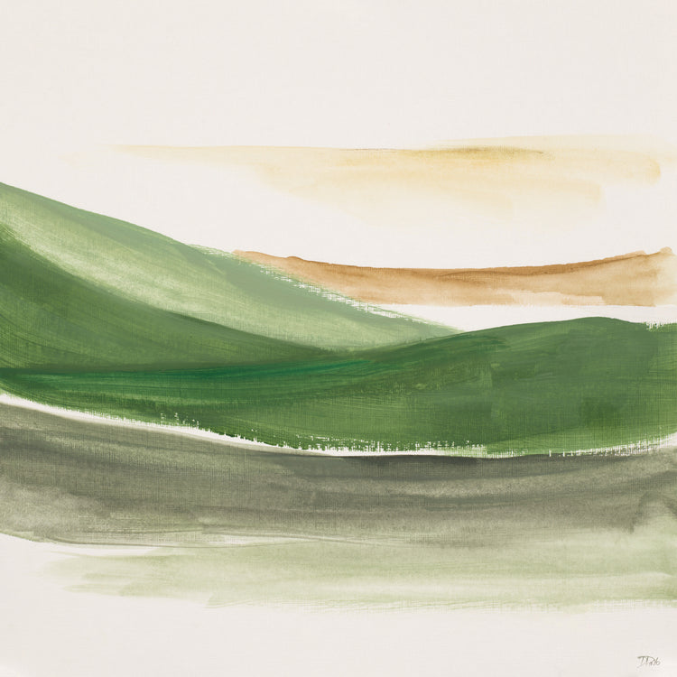Paisaje abstracto verde Lienzo