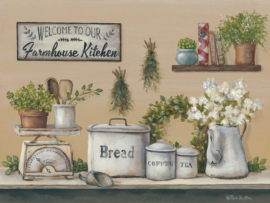 Garden Farmhouse Kitchen Canvas Print