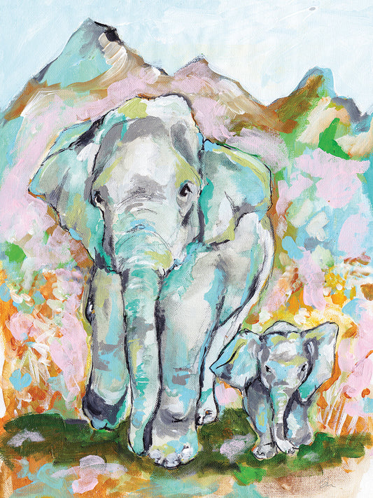 Elephant Stroll Canvas Print