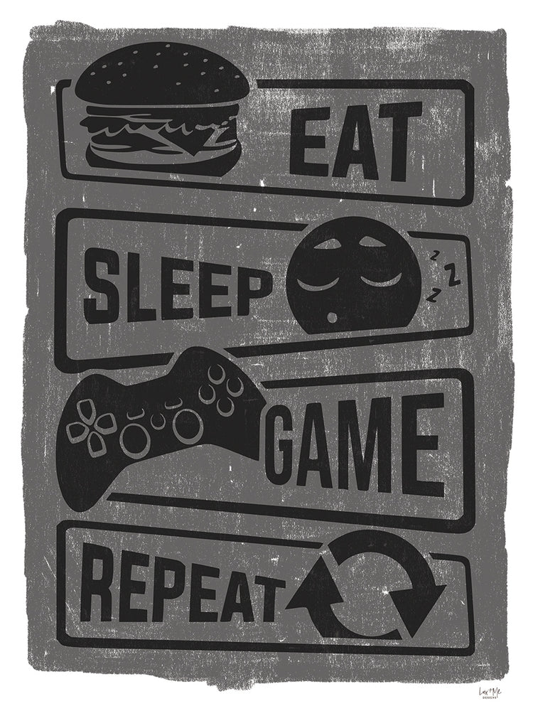 Comer, dormir, jugar, repetir Lienzo