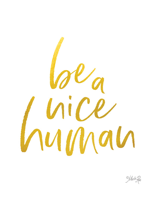 Be a Nice Human Canvas Print