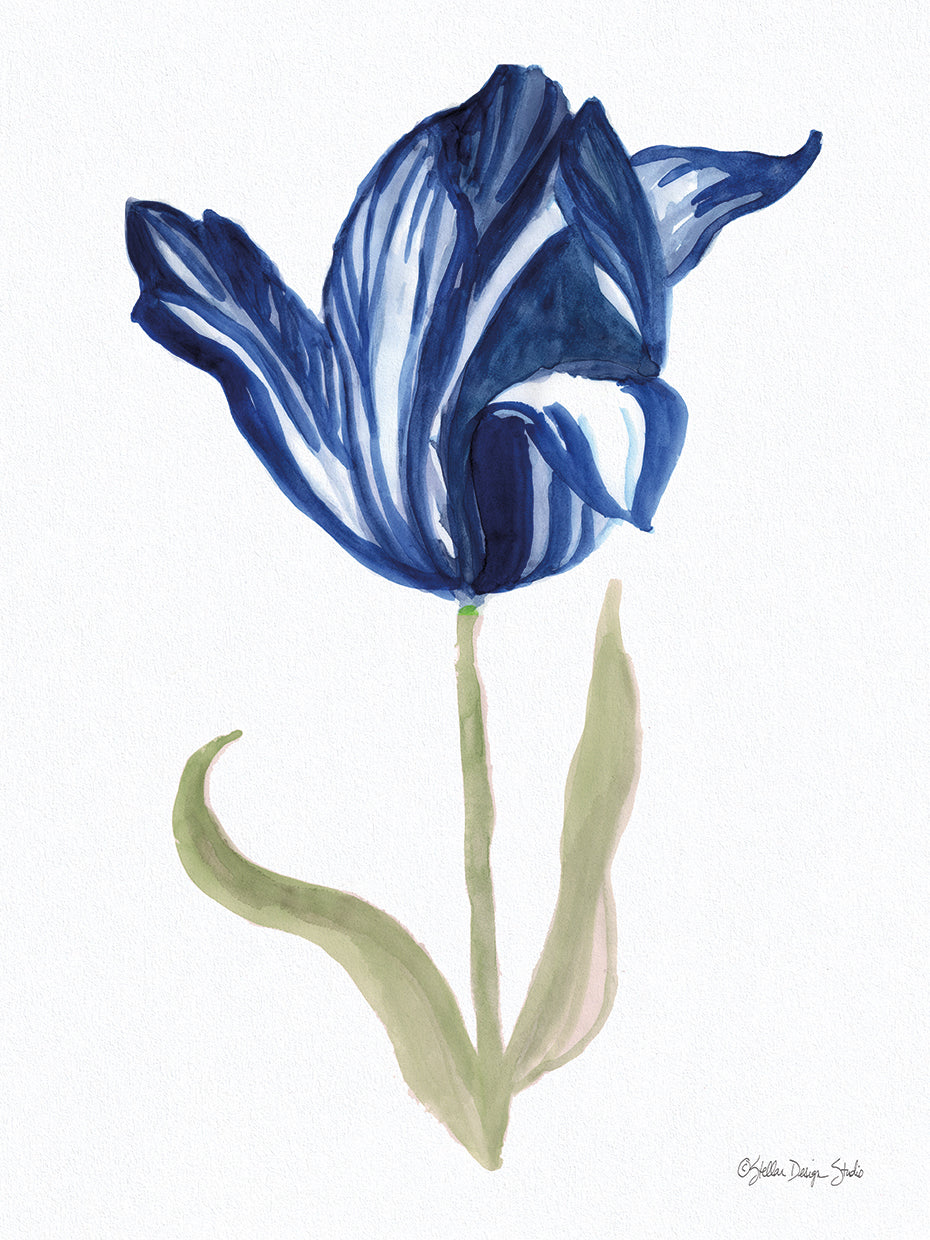 Blue Flower Stem I
