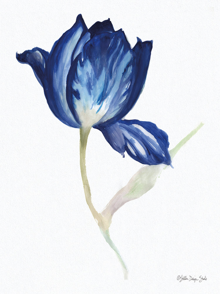 Tallo de flor azul II Lienzo