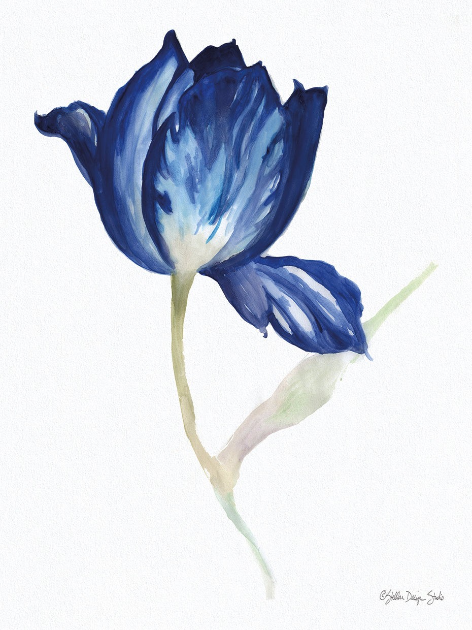 Tallo de flor azul II Lienzo
