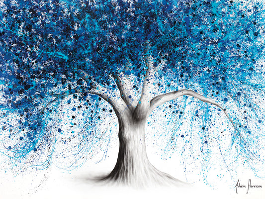 Indigo Inception Tree Canvas Print