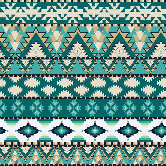 Teal Aztec Ski Sweater Canvas Print