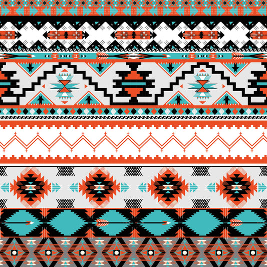 Turquoise Trail Navajo Pattern Canvas Print