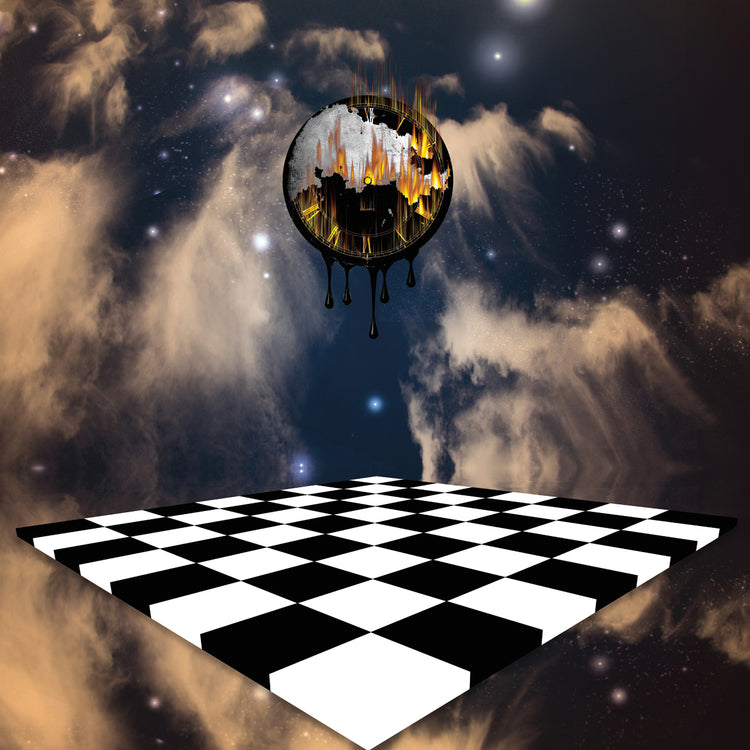 Melting Clock Checkerboard