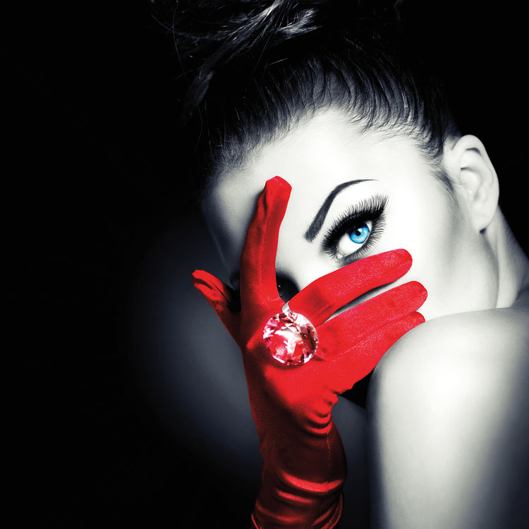 Misteriosa diva del guante rojo Lienzo