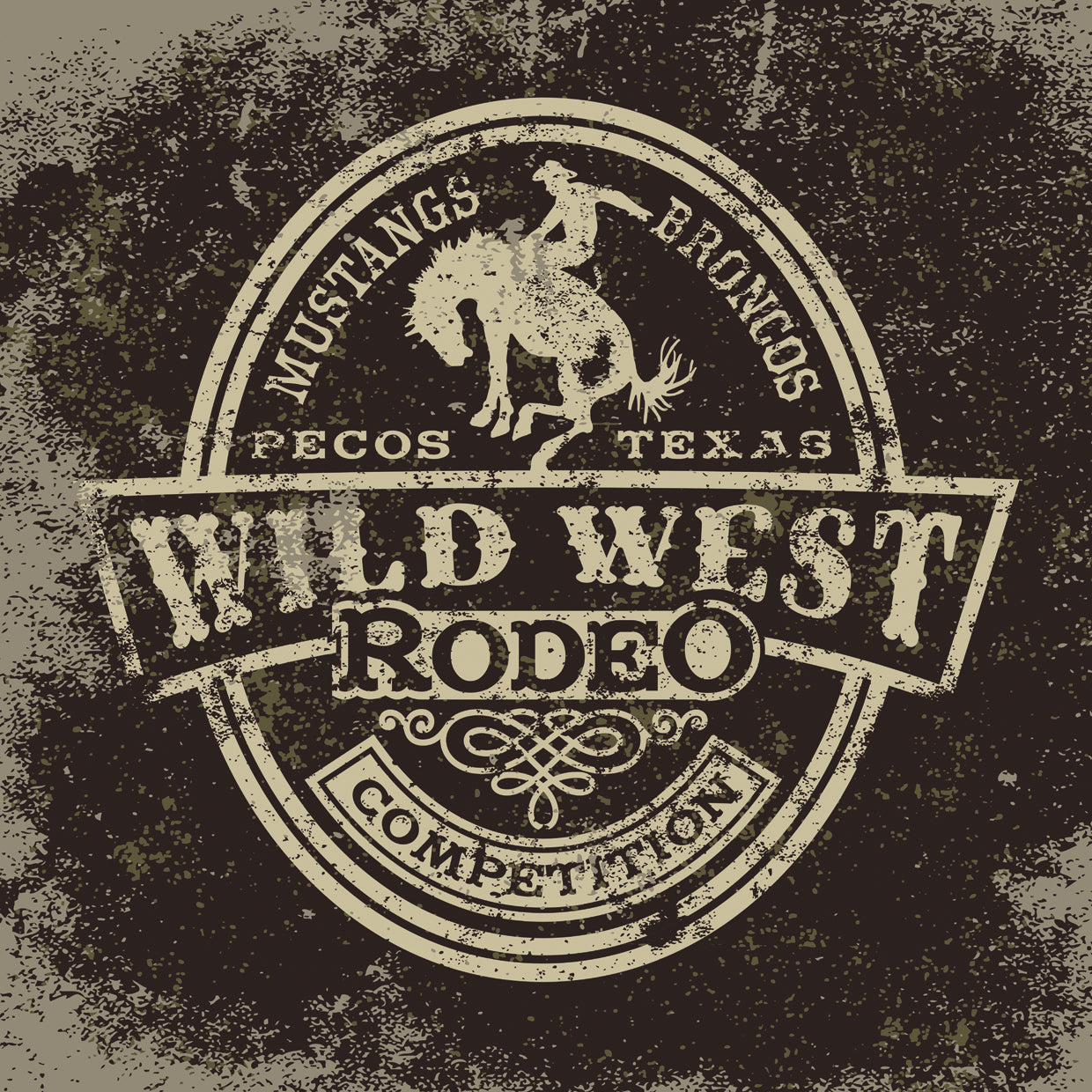 Signo de vaquero de Texas vintage Lienzo