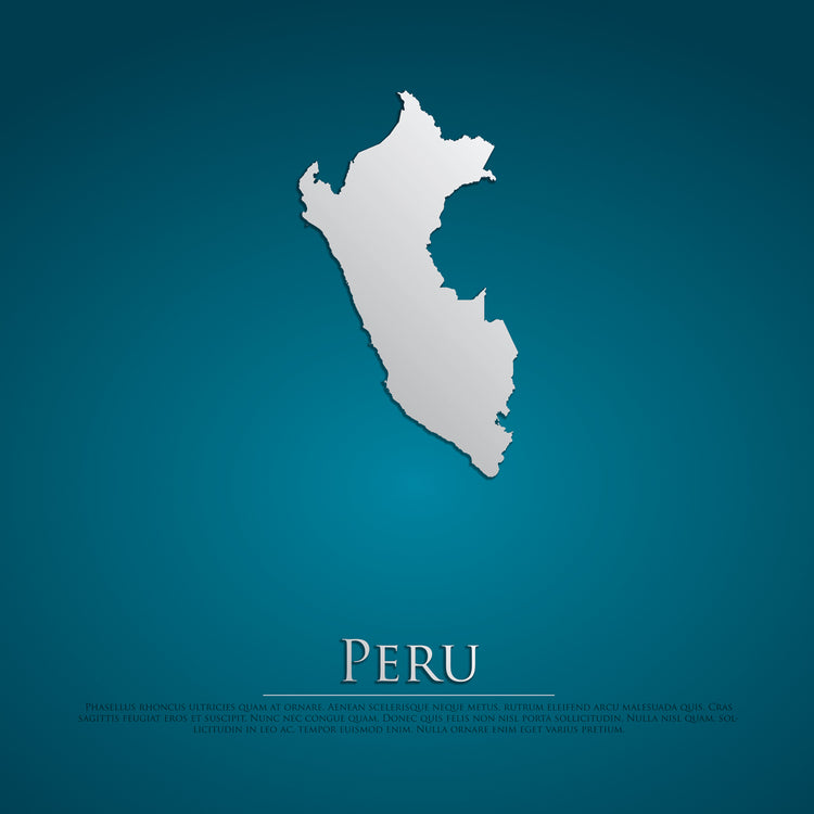 Blue Peru Map