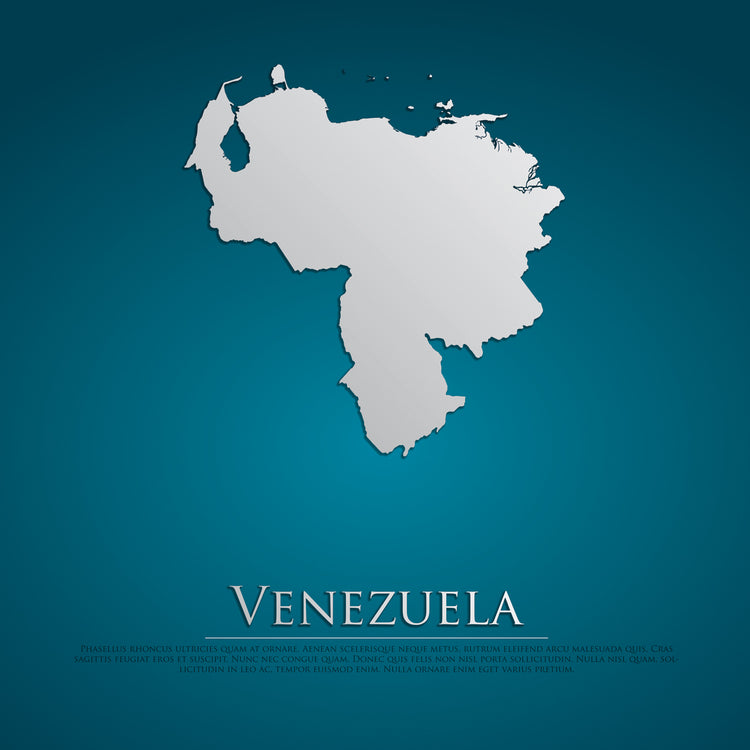 Blue Venezuela Map