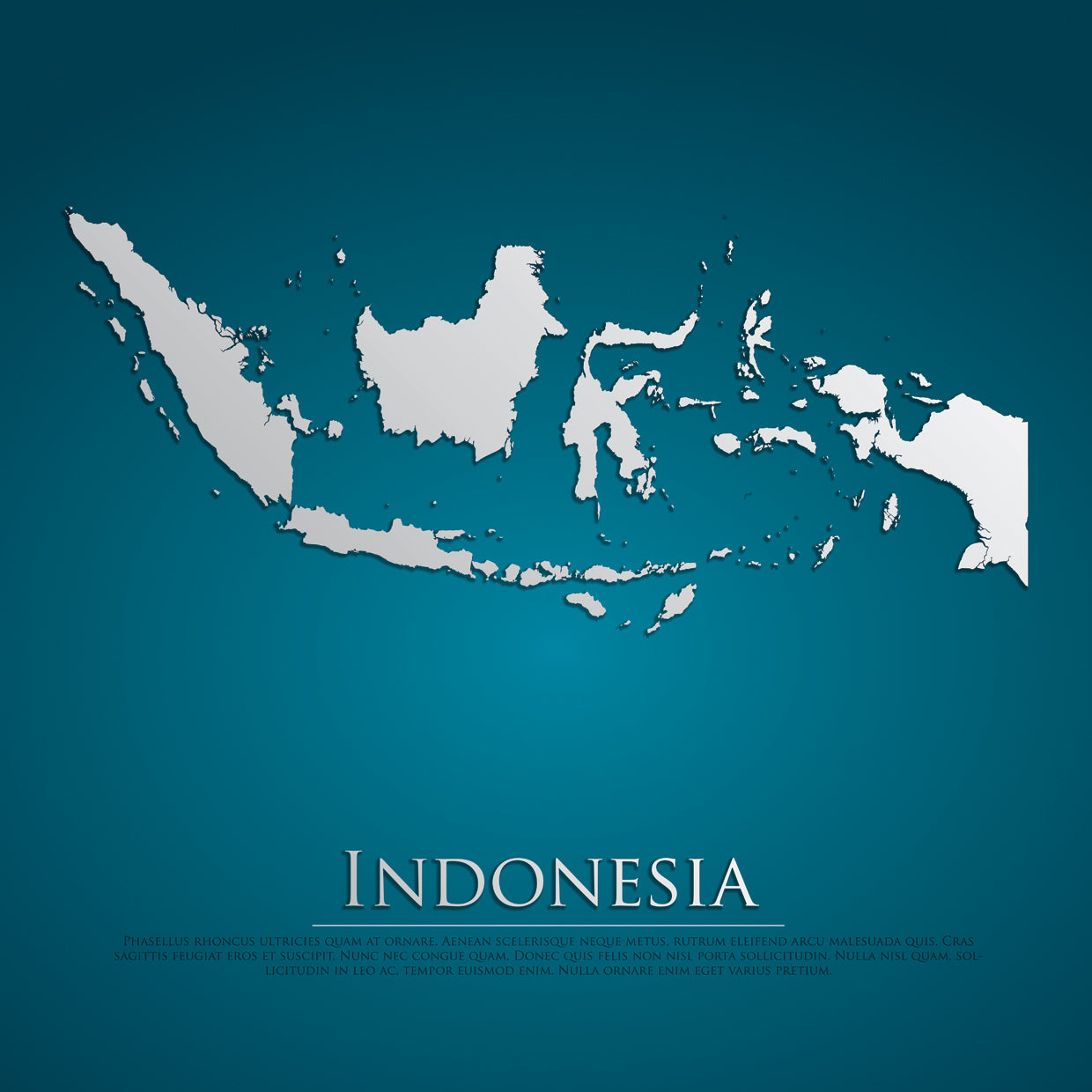 Blue Island Indonesia Map