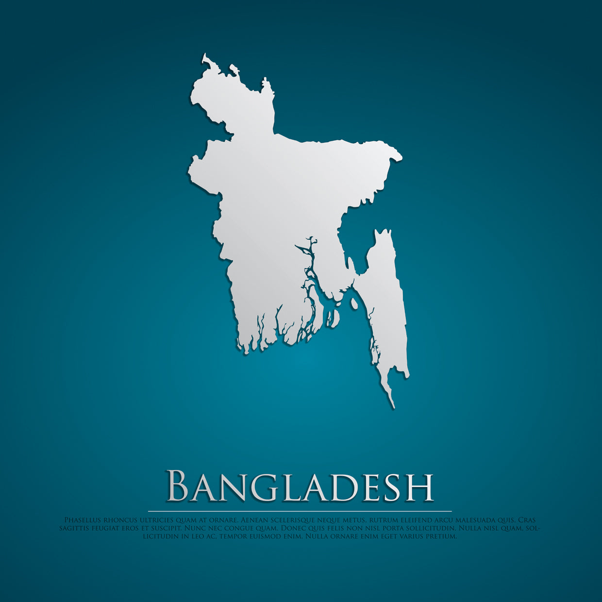 Blue Bangladesh Map