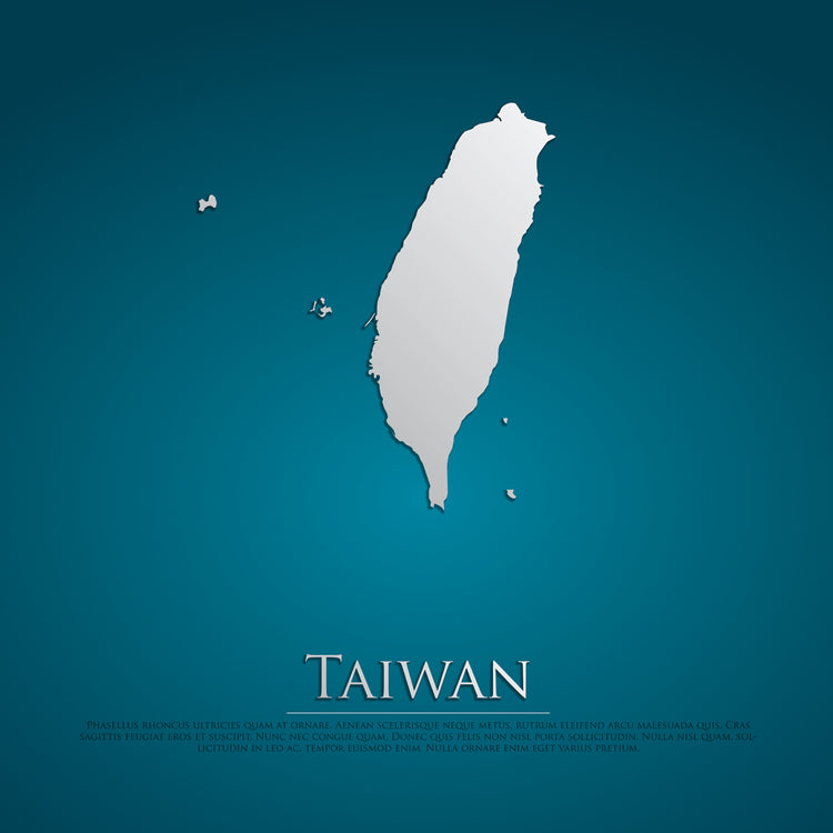 Blue Taiwan Map