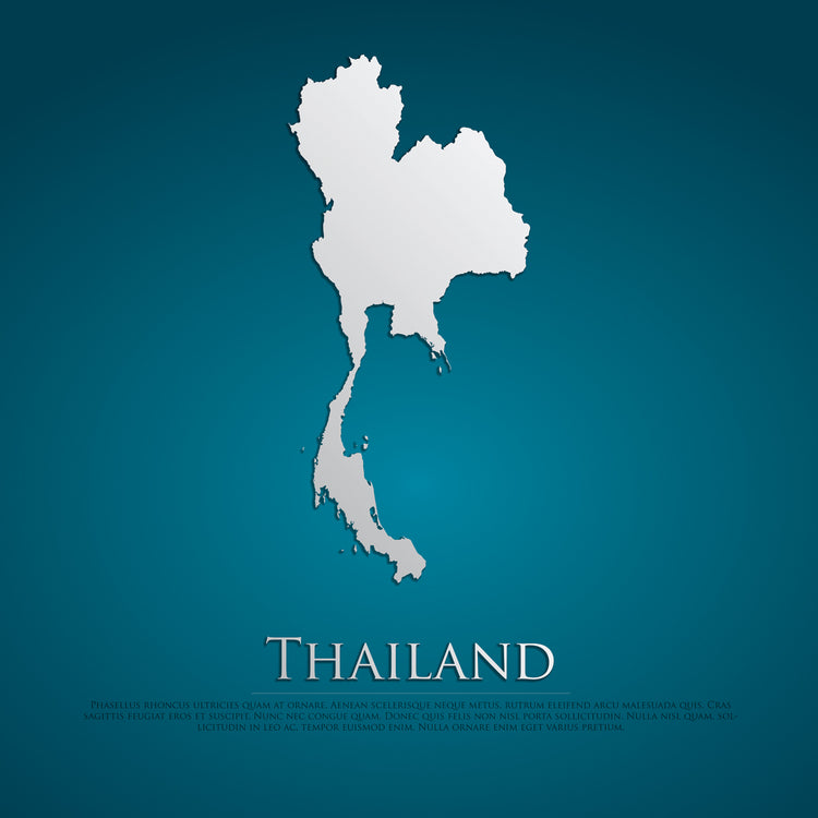 Blue Thailand Map