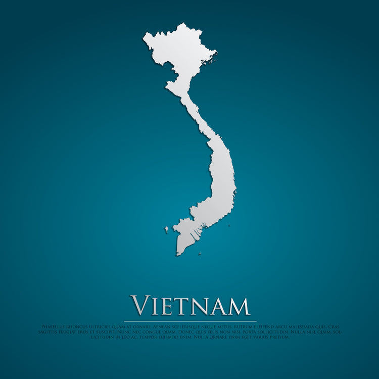 Blue Vietnam Map
