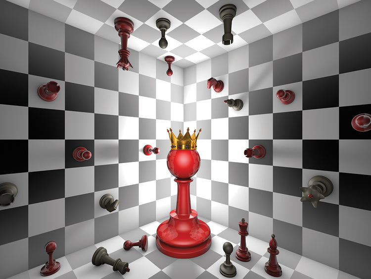 Big Red Chess Pawn