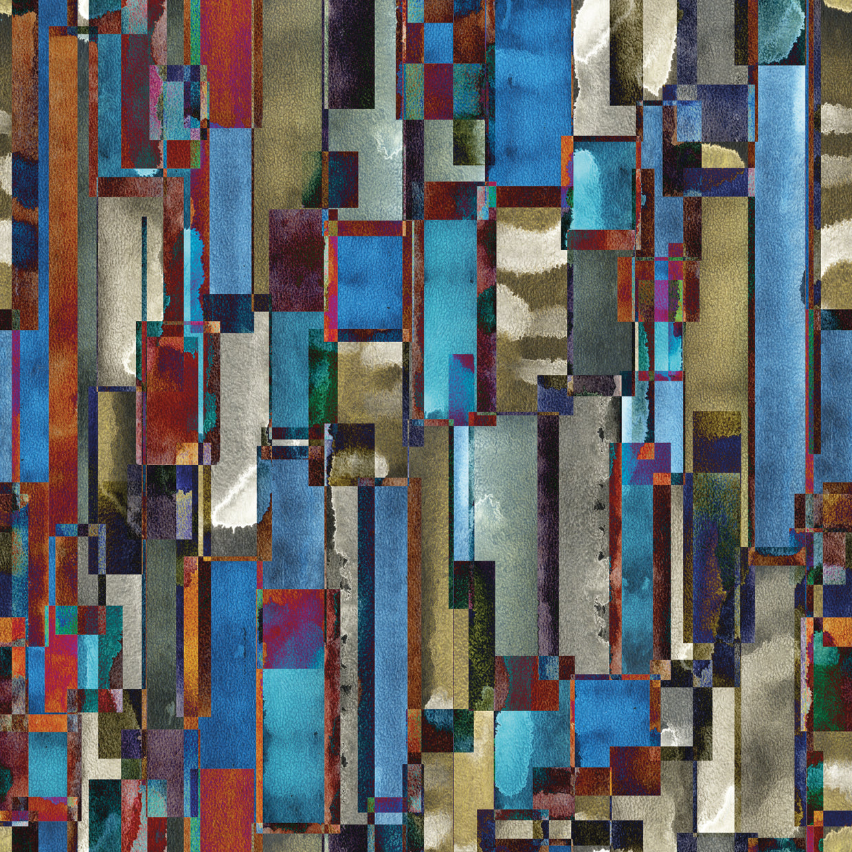 Facetas de vidrieras abstractas Lienzo