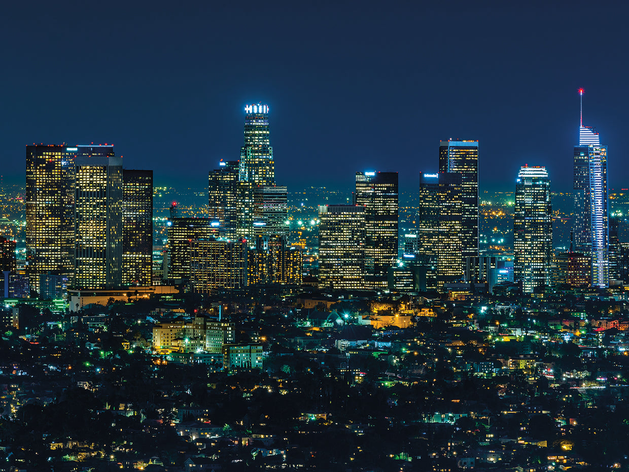 La mejor vista de Los Ángeles en la noche Lienzo