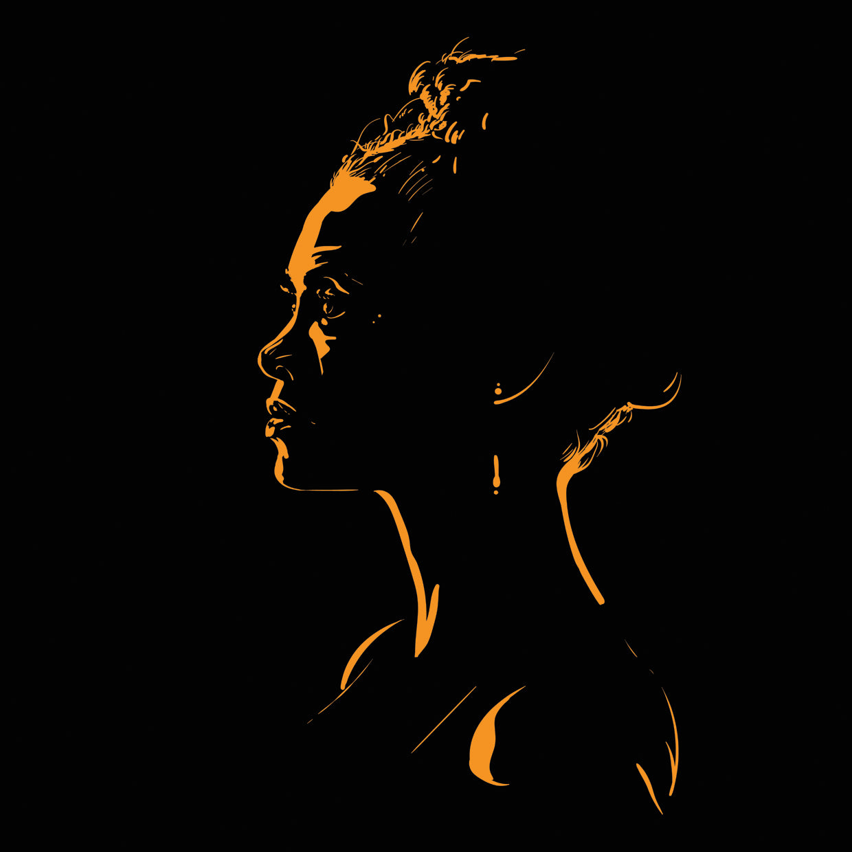 Elegante retrato femenino retroiluminado Lienzo