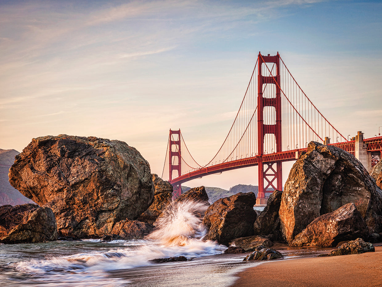 Rocky Splash Golden Gate Bridge