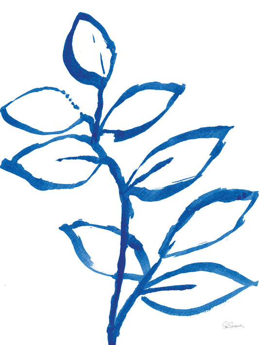 Leafy Blue II Canvas Print