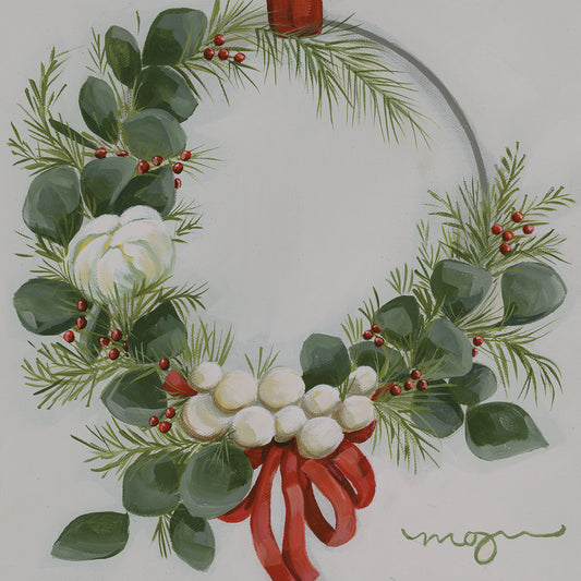Modern Christmas wreath Canvas Print