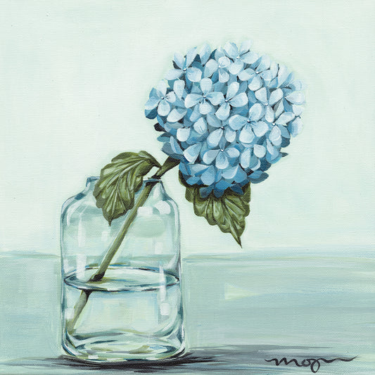 Blue Carnation in jar
