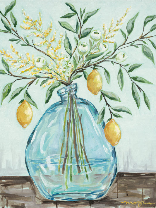 Lemon Citrus Arrangement Canvas Print