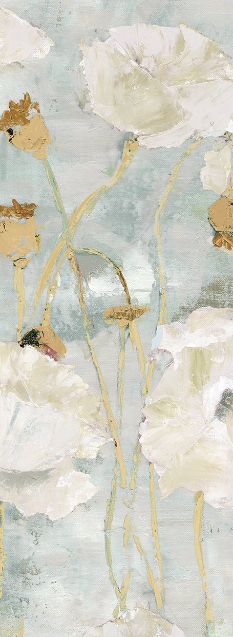 Poppies in the Wind Cream Panel I
