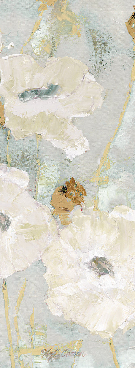 Poppies in the Wind Cream Panel II