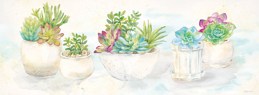 Sweet Succulents Panel Canvas Print