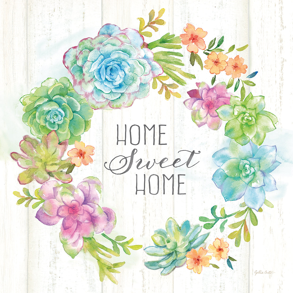 Sweet Succulents Wreath Home