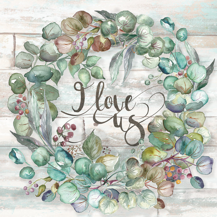 Eucalyptus Wreath on shiplap