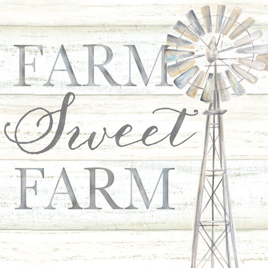 Windmill Farm Sweet Farm Sentiment Canvas Print