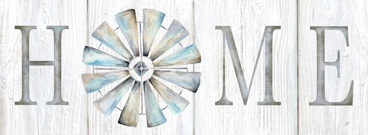 Windmill Home Sign Panel Canvas Print